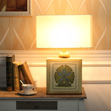 美式乡村陶瓷台灯卧室床头灯温馨客厅灯具复古书房装饰灯可调光