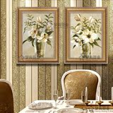 欧式现代沙发墙装饰画简约客厅餐厅卧室挂画仿真油画古典花卉百合