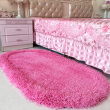 简约现代欧式卧室床边地毯 婚庆地毯 高低毛个性椭圆形弹力丝地毯
