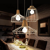 北欧创意个性铁艺吊灯 简约卧室书房餐厅吧台设计师艺术LED灯饰具