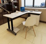 特价钢木转角桌单人办公桌L型书桌子台式家用简约组合电脑桌抽屉