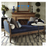 美式复古客厅贵妃椅 无靠背双人沙发躺椅 沙发床 法式北欧长凳