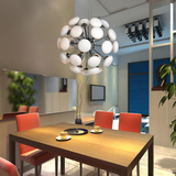led餐厅吊灯圆球形现代简约铁艺术个性卧室灯具客厅灯饰创意遥控