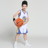 儿童款勇士队30号库里球衣套装短袖成人篮球服 有空白版团购定制
