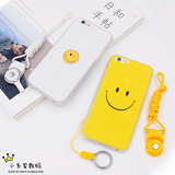 韩国苹果6s手机壳挂绳挂脖iphone6plus简约创意防摔保护套女款5s