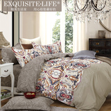 美式奢华家居出口外贸欧式简约全棉床单四件套床品床罩1.5m1.8m床