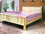家具住宅家具实木床杉木床1.5米1.8米双人床带5公分床垫特价包邮
