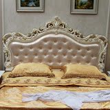欧式床头板 软包床靠背法式床头烤漆公主床头儿童床头板 定做婚床