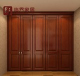 重庆临界定制衣柜实木原木水曲柳整体衣柜定做欧式美式木质衣柜