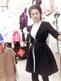 2016韩版春季女装新款淑女风潮范儿气质款单扣衬衫+蓬蓬伞裙套装