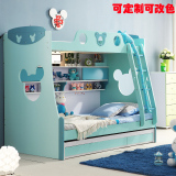 儿童家具上下床双层床女孩公主床高低床子母床多功能组合床1.2米