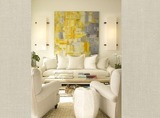 黄与灰 现代抽象画时尚简约装饰画客厅玄关抽象油画软装沙发背后