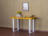 简约现代时尚电脑桌书桌餐桌复古铁艺实木家用长方形工作台办公桌
