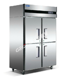 星星四门冰柜冷柜商用不锈钢双机双温冷藏冷冻柜厨房冰箱Q1.0E4G