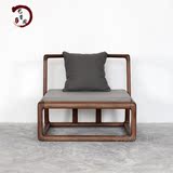 老榆木沙发椅中式蝉椅实木仿古茶椅明式矮椅免漆老榆木新中式椅子