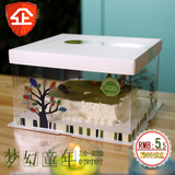 烘焙包装透明蛋糕盒子批发6寸8寸10寸纸塑料三合一定做LOGO烫金