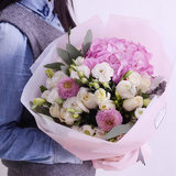 花房故事进口粉绣球花束全国杭州上海鲜花速递配送女友闺蜜母亲
