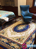 地中海田园蓝色花朵办公室地毯会所地毯客厅书房地毯卧室地毯羊毛