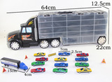 货柜车大货车运输卡车套装合金汽车模型收纳箱滑行车儿童玩具包邮