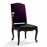 美式实木布艺软包餐椅欧式皮艺餐椅高背椅休闲椅高档酒店咖啡厅椅