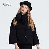 Oece2015冬装新款女装 复古短款羽绒服女加厚女羽绒衣