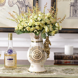 欧式创意陶瓷花瓶现代插花家居装饰品酒柜玄关客厅电视柜美式摆件
