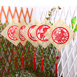 幼儿园装饰十二生肖挂饰中国风DIY走廊教室用品空中吊饰创意竹签