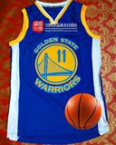 美国代购新款球衣 勇士队11号汤普森 SW版2016THOMPSON篮球服蓝色