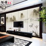 中式式山水画个性软包背景墙客厅卧室床头KTV宾馆可定做G125