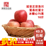 洛川苹果新鲜苹果冰糖心有机红富士苹果水果10斤75果完胜烟台苹果
