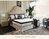 美式床北欧布艺床宜家简约现代高靠背床 欧式小户型棉麻双人床