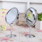 双面化妆镜 圆形椭圆形台式镜子 金属小号镜子梳妆镜