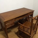 特价红木电脑桌组合仿古实木写字台中式办公书桌花梨木台式电脑桌