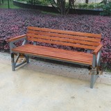 公园长椅防腐木户外长凳钢木长椅子靠背长条凳浴室更衣室公共排椅