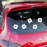 汽车仿真子弹孔车贴个性创意装饰贴纸车身前后保险杠遮挡划痕贴纸