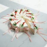 纯手工三角蛋糕喜糖盒子创意结婚礼盒含糖成品喜糖批发欧式糖纸盒