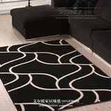 简约简欧个性 创意黑白不规则条纹地垫 客厅卧室茶几床边腈纶地毯