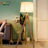 新中式木质客厅卧室书房实木台灯立式创意复古木艺落地灯现代简约