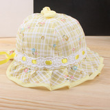 0-3-6个月新出生婴儿帽子女宝超薄透气夏季盆帽防晒胎帽儿童帽子