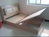 北京1.2米1.5米1.8米松木单双人床实木硬板床架子床储物箱体