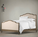 特价美式乡村1.5 1.8米实木双人床高档橡木北欧宜家简约卧室家具