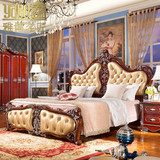 现货美式床实木床美式乡村家具1.5米/1.8米双人床新古典婚欧式床