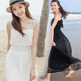 2016夏装新款甜美波西米亚沙滩长裙吊带海边度假性感显瘦连衣裙女