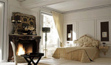 欧式古典实木床金箔床金色床卧室实木雕花床双人床别墅实木床定制