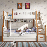 火图图 儿童床高低床双层床1.2米1.5米上下床组合家具实木子母床