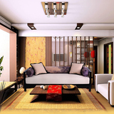 新中式实木沙发组合 简约现代布艺沙发可拆洗客厅仿古售楼处家具
