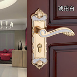 特价欧式门锁现代室内卧室房锁琥珀白实木门执手锁具木门锁
