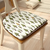 绿森林嵌绳北欧温莎马蹄椅垫防滑 餐桌实木椅子坐垫长方形