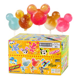 日本进口零食固力果格力高迪士尼米奇头卡通棒棒糖30支整盒糖果