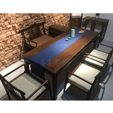 老榆木免漆书桌画案办公桌仿古禅意茶桌椅组合新中式全实木书法桌
